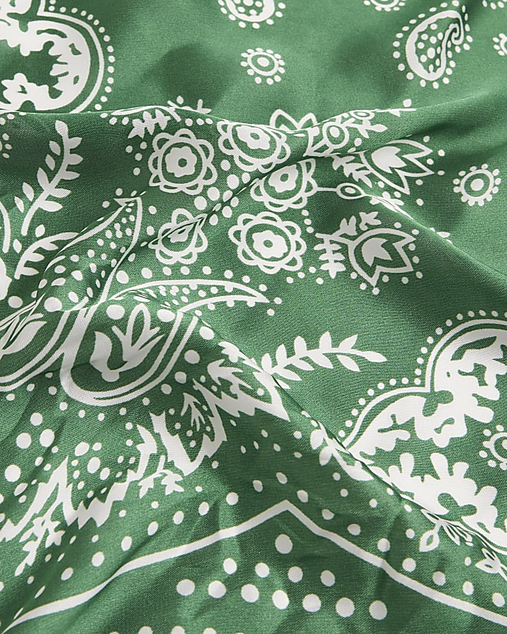 Green Paisley Bandana