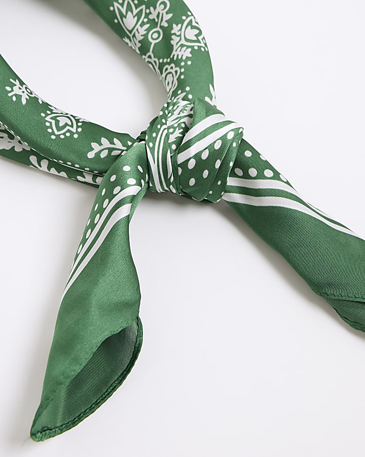 Green Paisley Bandana