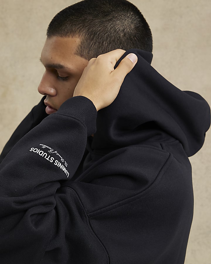 Black Oversized Long Sleeve Luminis Hoodie