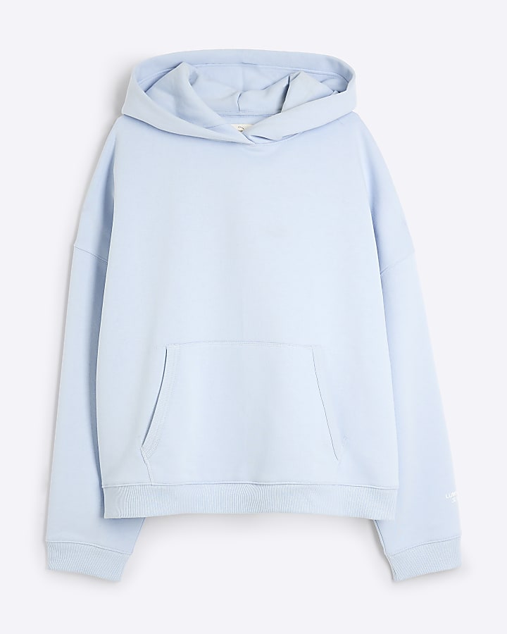 Blue Oversized Long Sleeve Luminis Hoodie