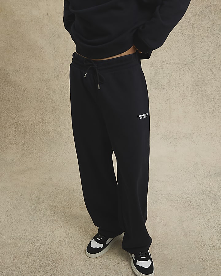 Black Wide Leg Luminis Studio Joggers