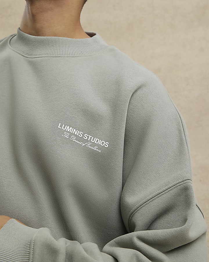 Khaki Oversized Luminis Studios Sweatshirt