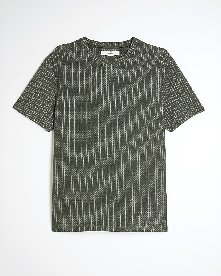 Khaki Slim Fit Short Sleeve T-Shirt