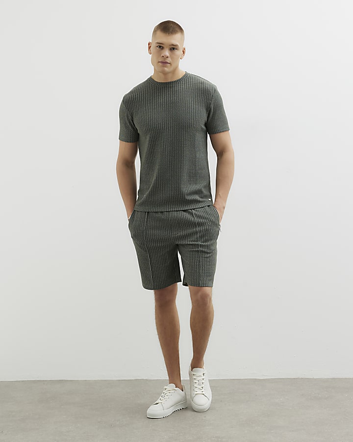 Khaki Slim Fit Short Sleeve T-Shirt