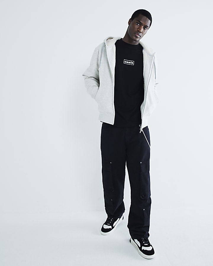 Black Regular Fit Oasis T-Shirt