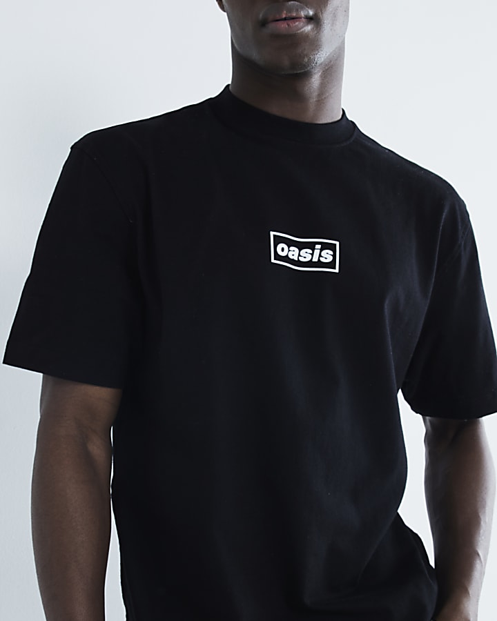 Black Regular Fit Oasis T-Shirt