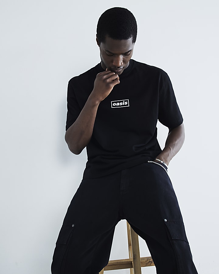 Black Regular Fit Oasis T-Shirt