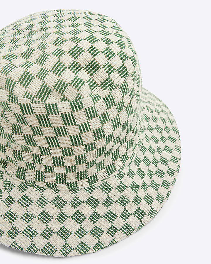 Green Check Bucket Hat