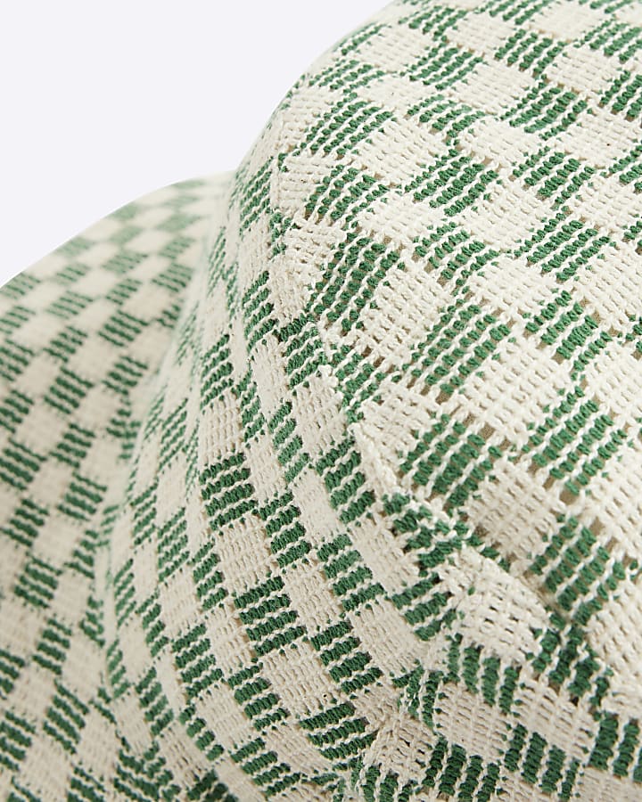 Green Check Bucket Hat