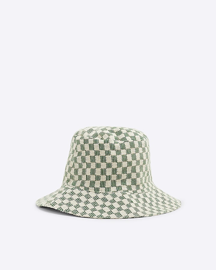 Green Check Bucket Hat