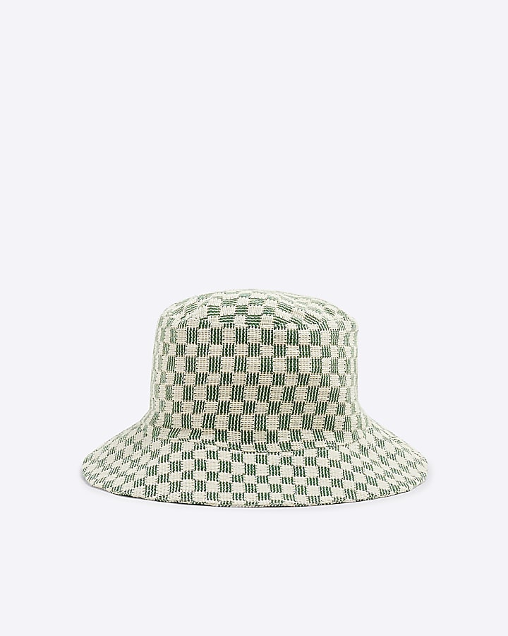 Green Check Bucket Hat