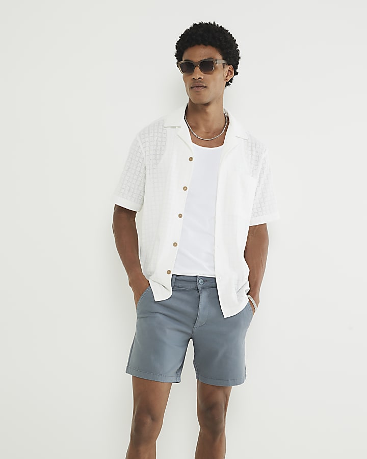 Black Pack Of 2 Skinny Fit Chino Shorts