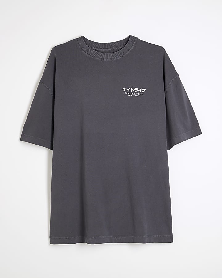 Black Oversized Washed Shinjuki T-Shirt