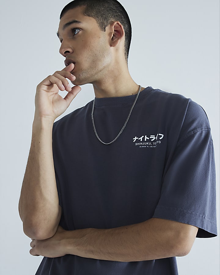 Black Oversized Washed Shinjuki T-Shirt