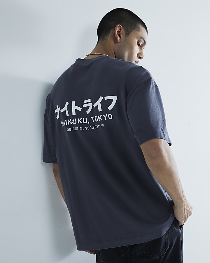 Black Oversized Washed Shinjuki T-Shirt