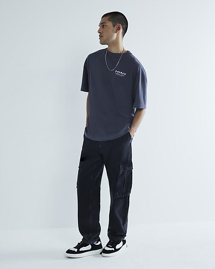 Black Oversized Washed Shinjuki T-Shirt