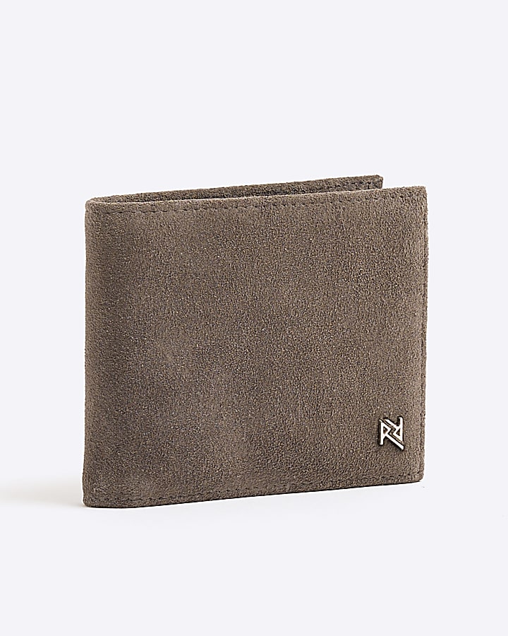 Grey Suede Wallet