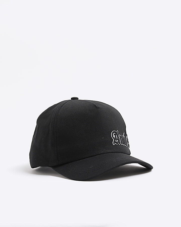 Black Gothic Side Ame Saint Paris Logo Cap