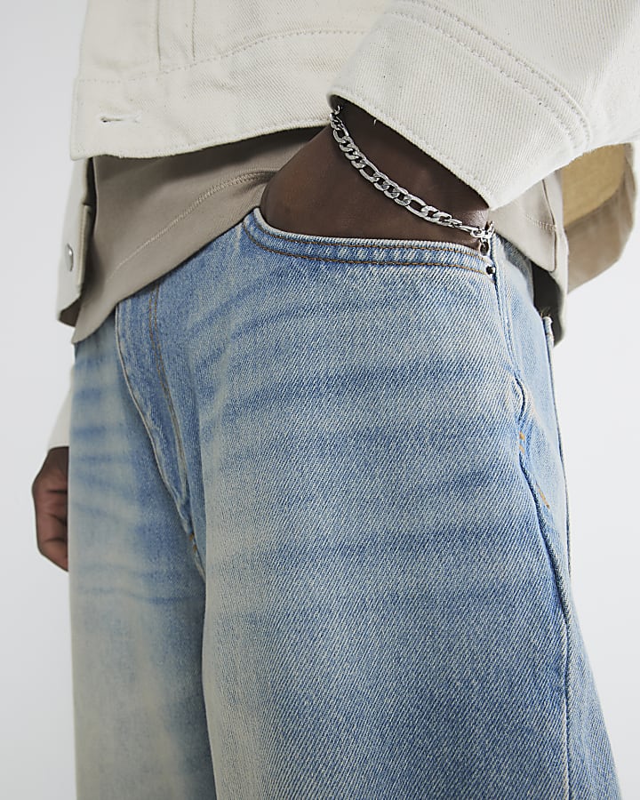 Blue Denim Loose Fit Jeans