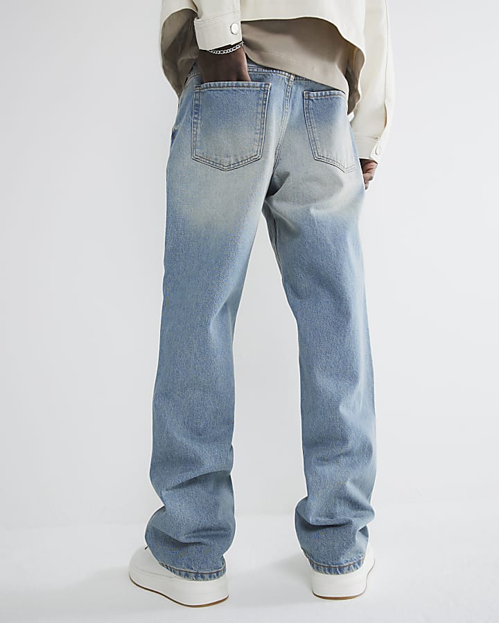 Blue Loose Fit Denim Jeans