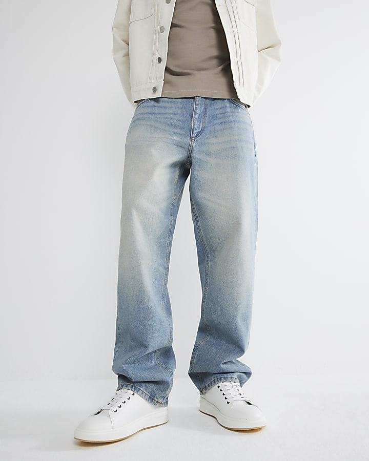 Blue Denim Loose Fit Jeans