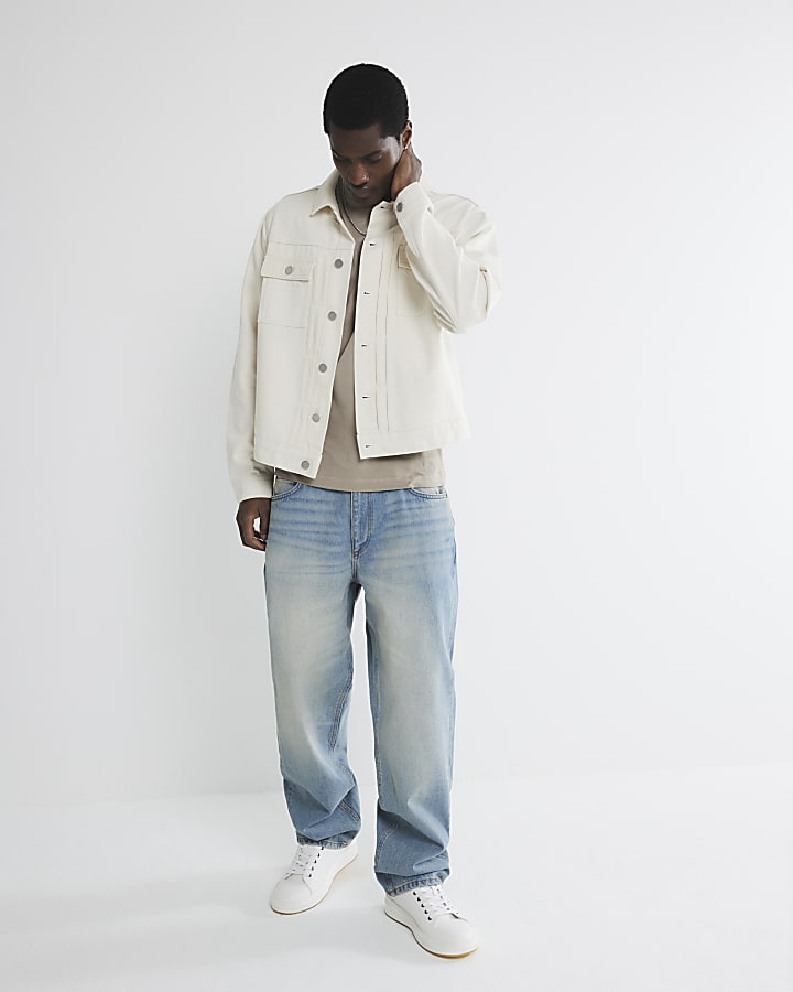 Blue Denim Loose Fit Jeans