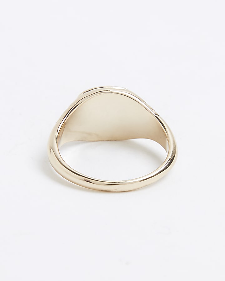 Gold Premium Square Onyx Ring