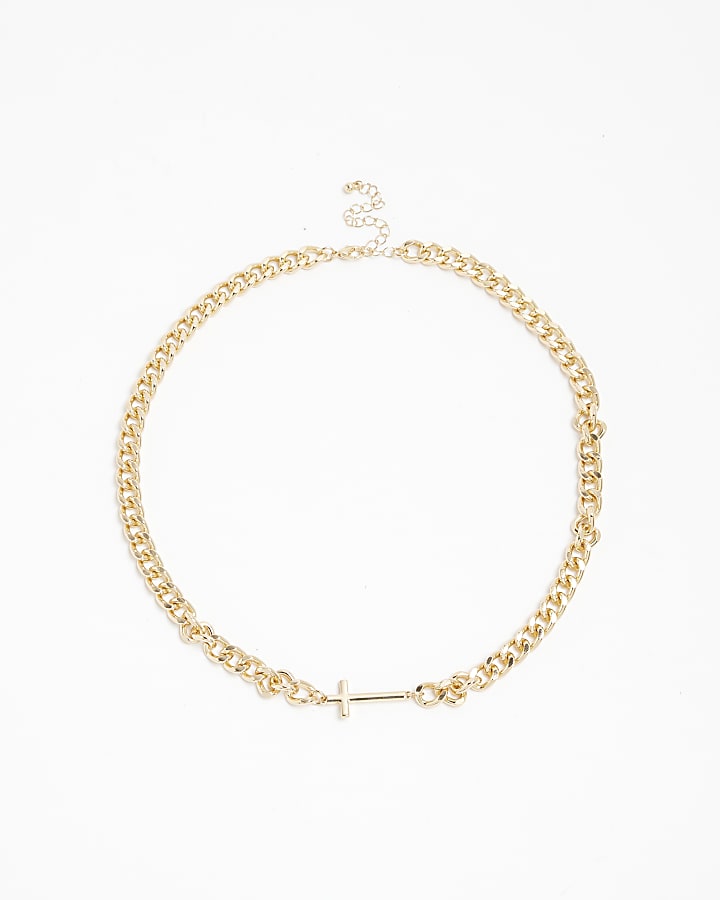 Gold Cross Chain Necklace