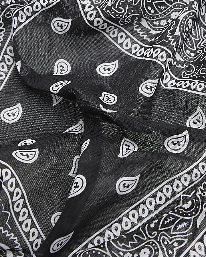 Black Abstract Bandana 