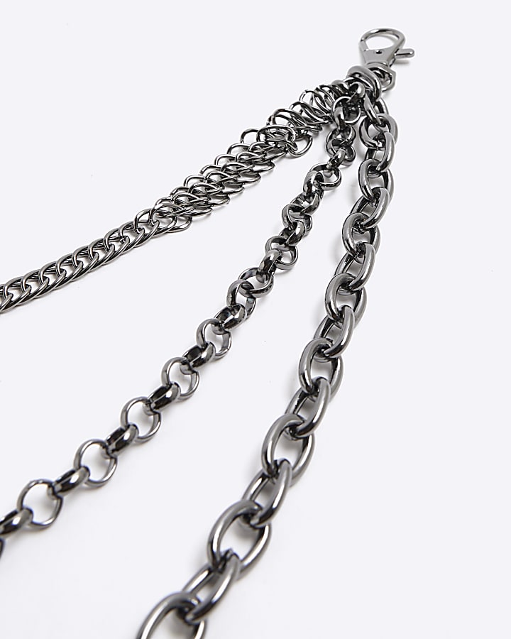 Black Metal Triple Trousers Chain