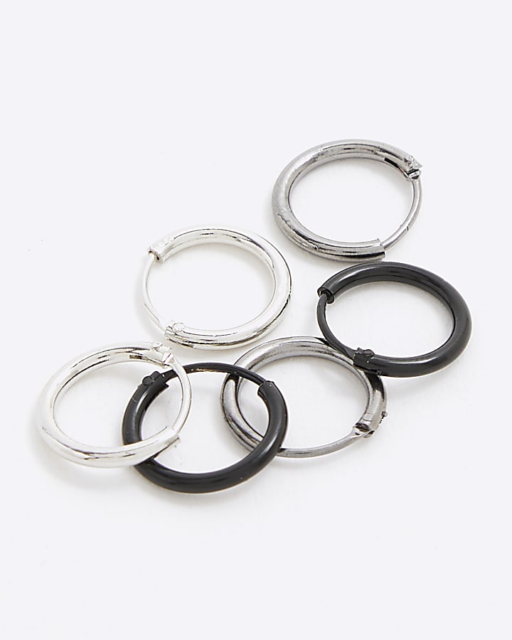 Metal Pack of 3  Multi Mixed Hoop Earrings