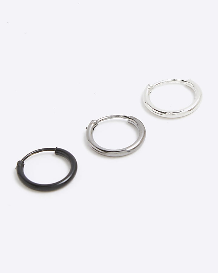 Metal Pack of 3  Multi Mixed Hoop Earrings