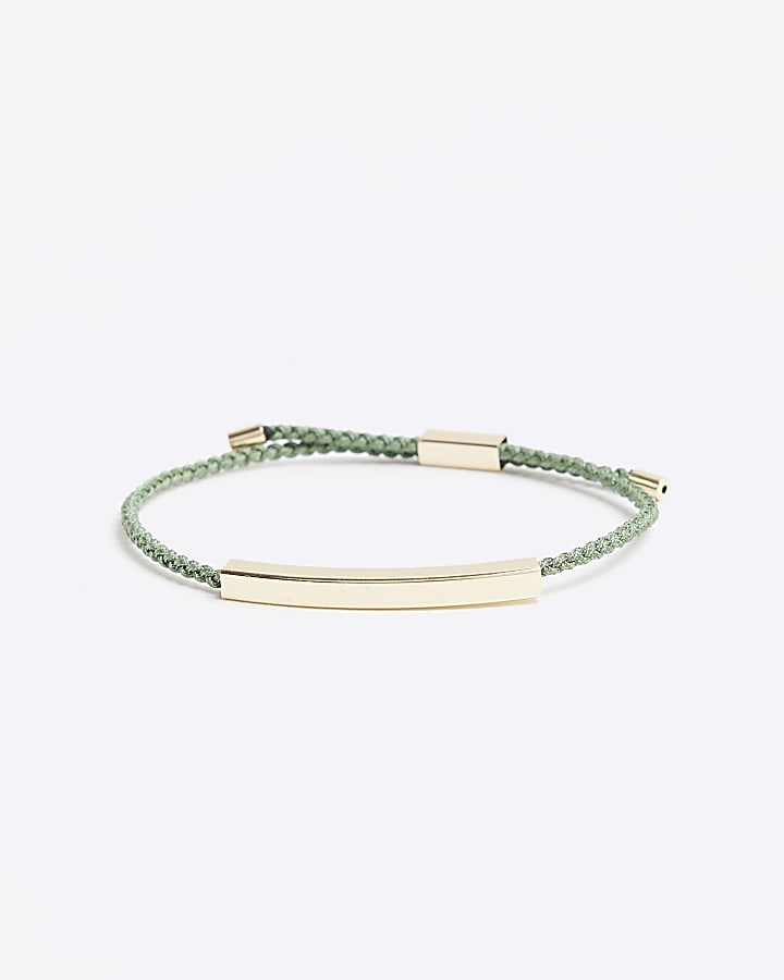 Premium Green Fabric Bracelet