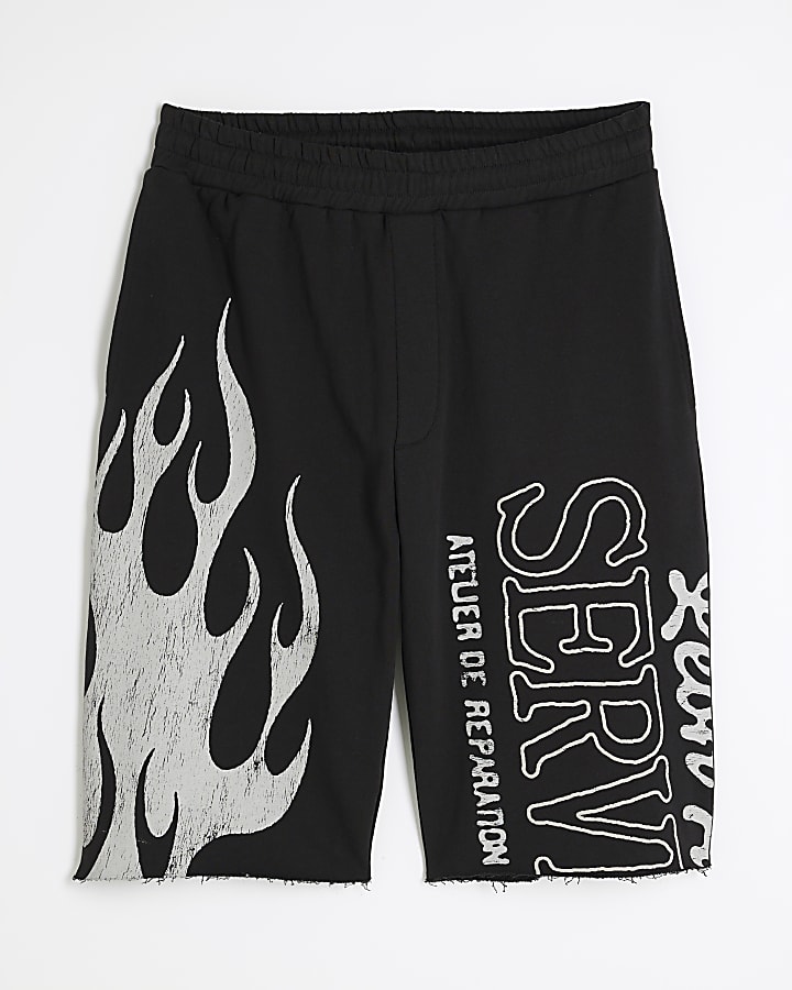 Black Auto Service Shorts