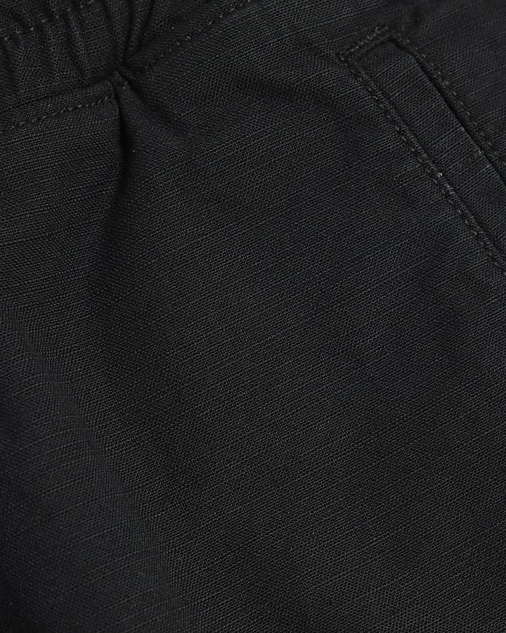 Black Regular Fit Pull On Shorts