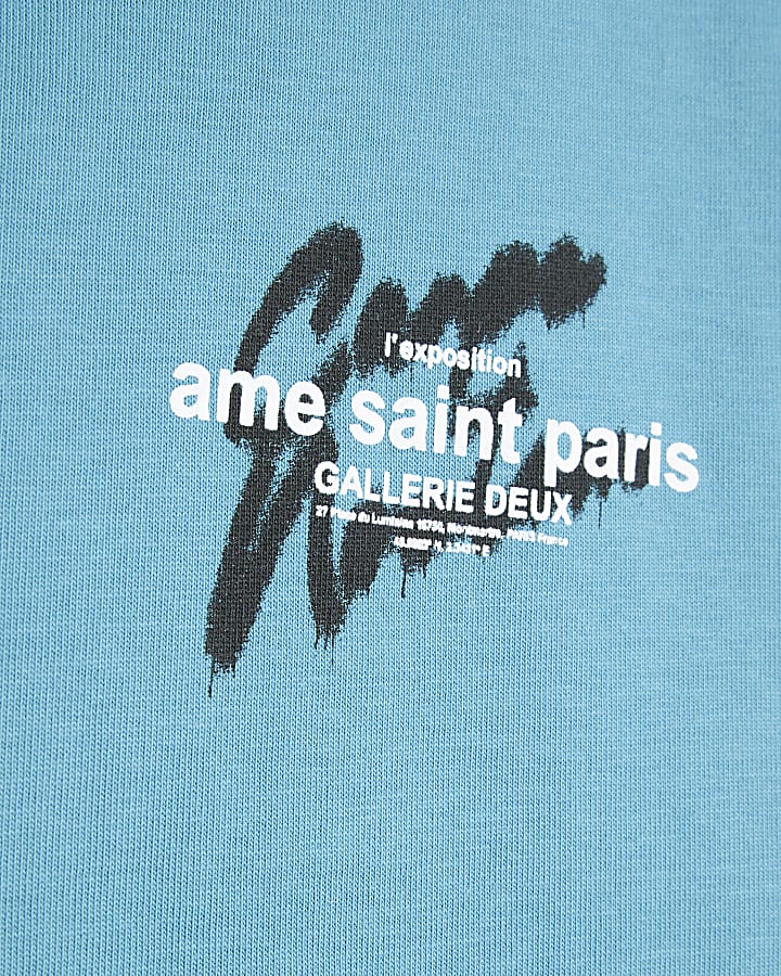 Blue Short sleeve Ame Saint Spray Tee