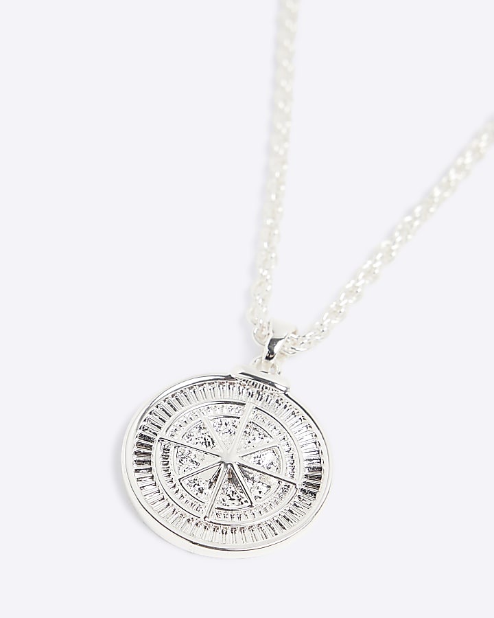 Premium Silver Compass Necklace