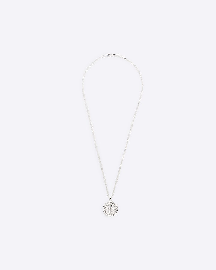 Premium Silver Compass Necklace