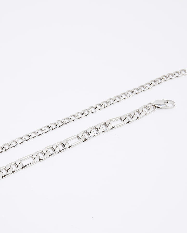 Silver 2 Row Chain Necklace