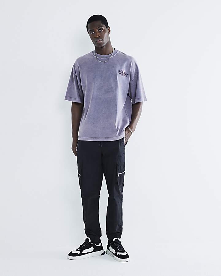 Purple Oversized Shinjuki Dragon T-Shirt