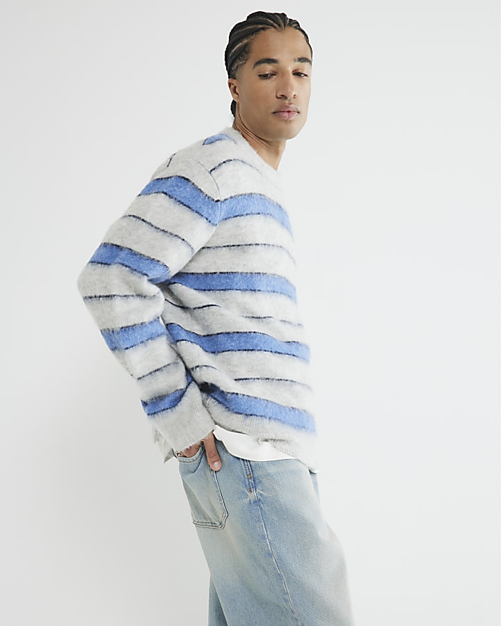 Multi Colour Long Sleeve Stripe Jumper