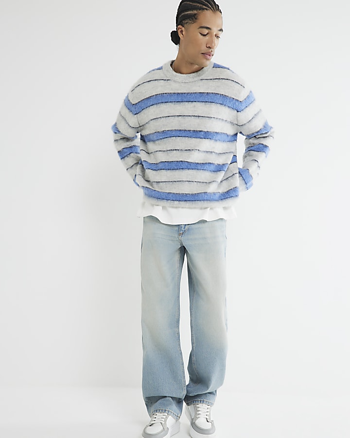 Multi Colour Long Sleeve Stripe Jumper