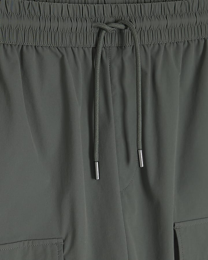 Green Stretch Cargo Shorts