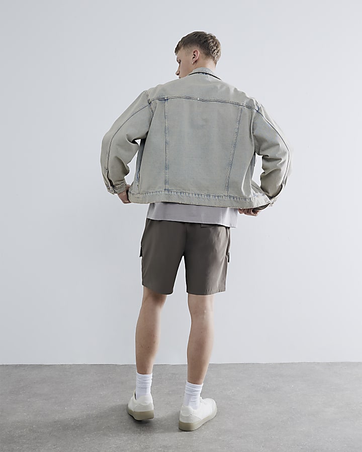 Stone Stretch Cargo Shorts