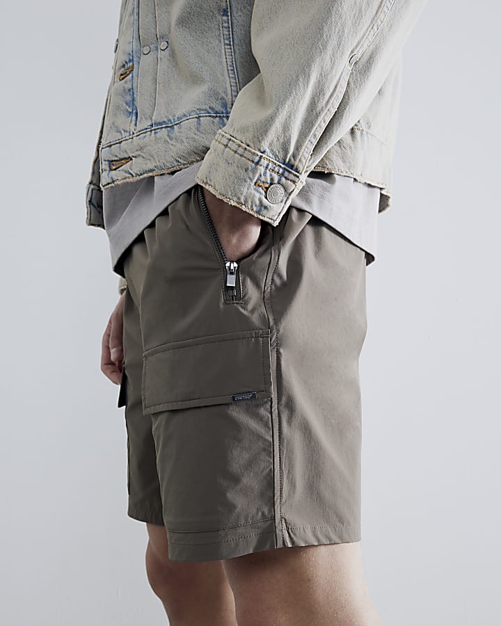 Stone Stretch Cargo Shorts