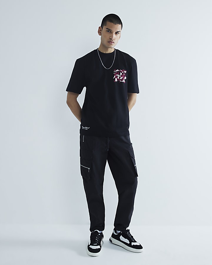 Black Regular Fit Nagura Island T-Shirt