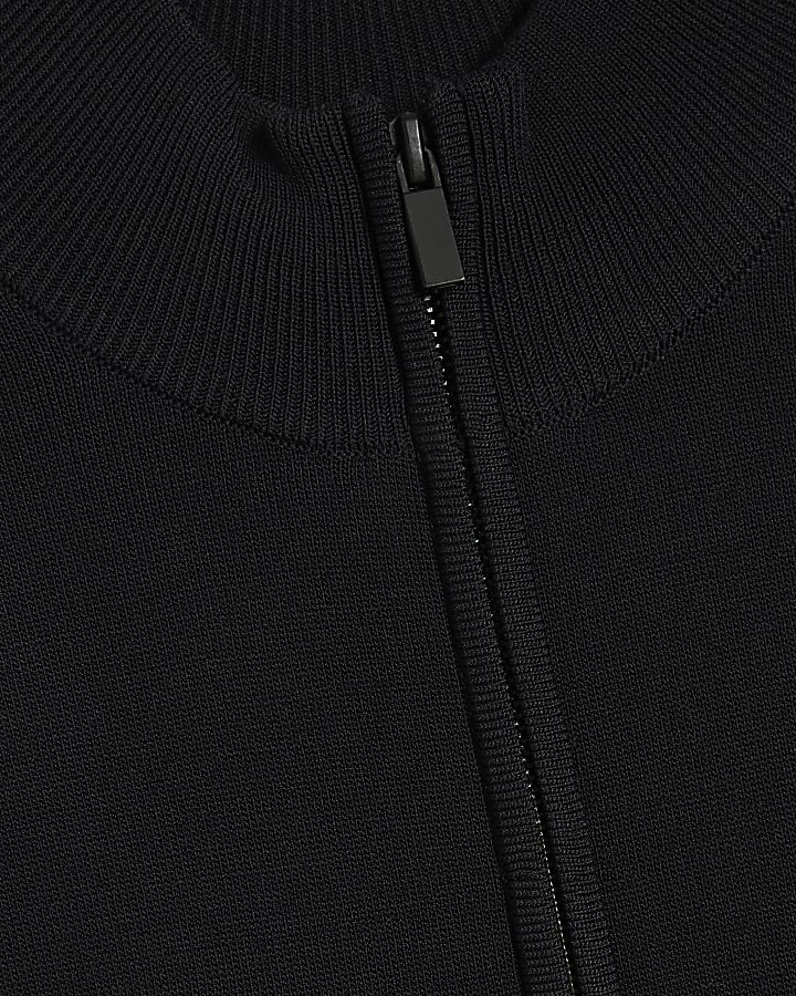 Premium Black Half Zip Jumper