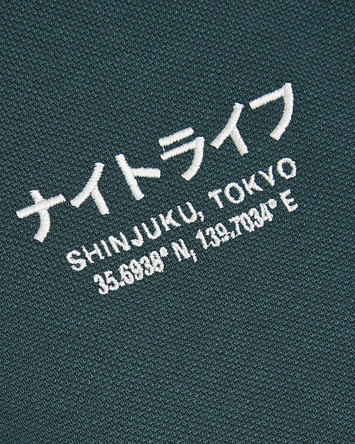 Green Slim Fit Shinjuki Pique Polo Shirt