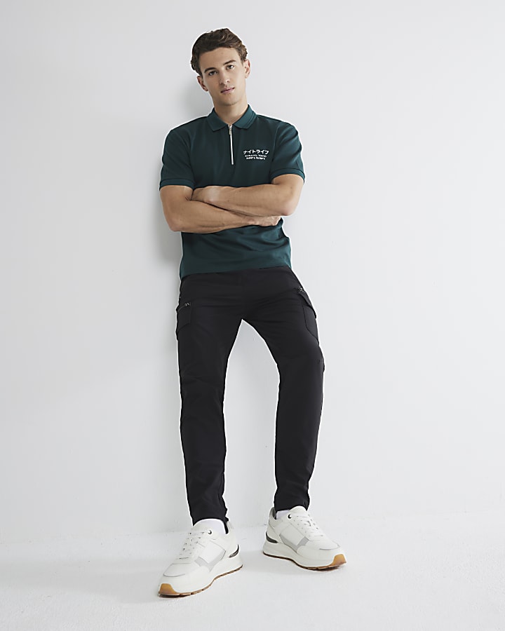 Green Slim Fit Shinjuki Pique Polo Shirt