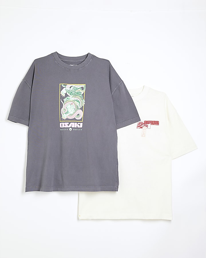 Black Short Sleeve Japanese Osaki T-Shirt Set